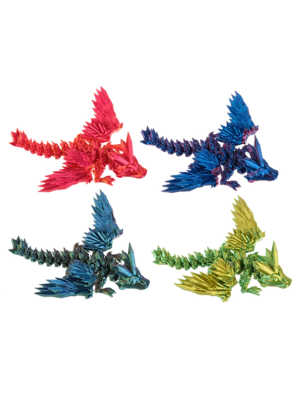 Dragon 5"Long Shimmer Creatures 3d Printed 4 Colors h3d0010