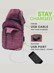 Daypack Black/Grey Sonoma Small   Antitheft Usb Charging Connector 50690