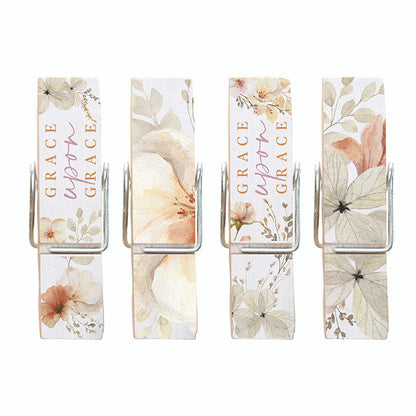  Bag Clips Grace Upon Grace Wooden 4pk T9463