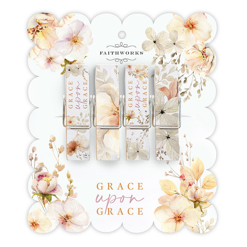  Bag Clips Grace Upon Grace Wooden 4pk T9463