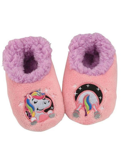 Slippers Pink/Purple Unicorn Baby Non Skid Soles  bapp-unic