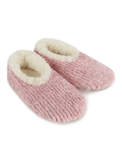 Snoozies-Slippers Light Pink Teddy Bear Faux Fur/Memory Foam Women's wtbear-ltpink