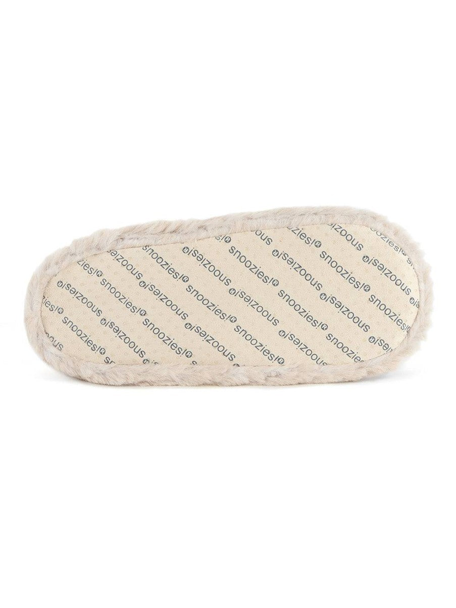 Slippers Oatmeal Teddy Bear Faux Fur/Memory Foam Women's wtbear-oatml