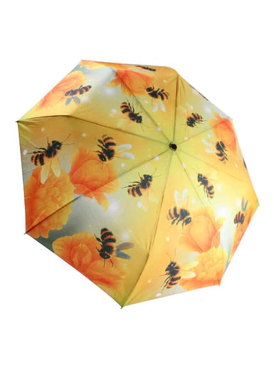 Umbrella Folding&nbsp; Yellow Floral Bee's 30203