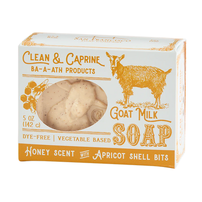 Soap Bar Goat's Milk Honey/Apricot Seed 5oz Clean & Caprine CCh1419