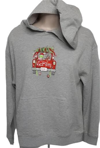 Sweatshirt  Grey Hooded 2Pocket  Christmas Children's  2345jm 