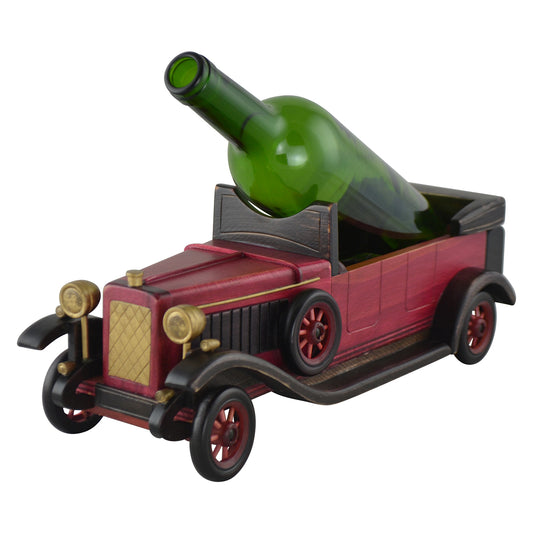 Bottle Holder 15"Pink Convertible Antique Car Wooden WB105