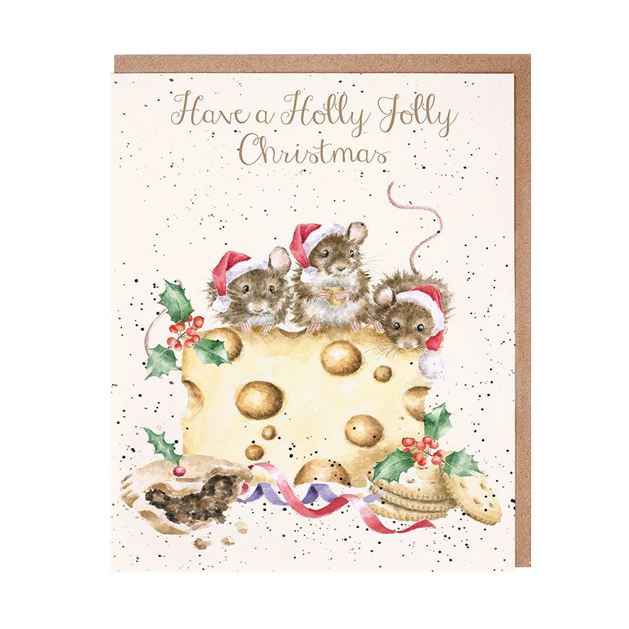 Christmas Cards - 8 Pack - Holly Jolly Christmas Mice 