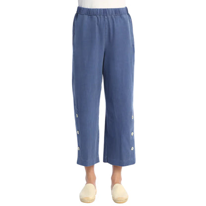 Jess & Jane wk13-CBLT Cobalt Blue Crop Pants with Pockets  Cotton Span Jersey Women's Pant 