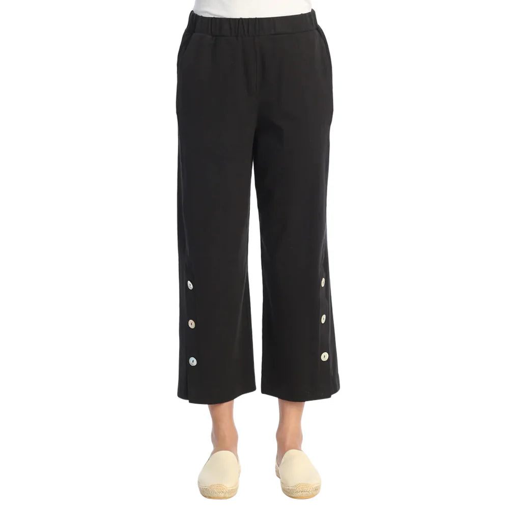 Jess & Jane wk13-Jet Crop Pants with Pockets  Cotton Span Jersey Women's  Pant 