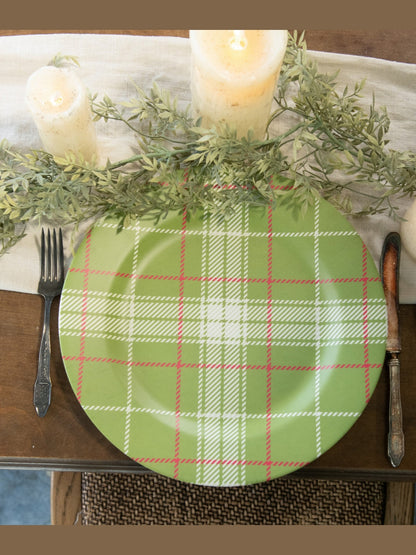 Plate/Charger Red/Green Plaid 12"&nbsp; Plastic Ws221252