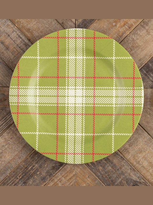 Plate/Charger Red/Green Plaid 12"&nbsp; Plastic Ws221252
