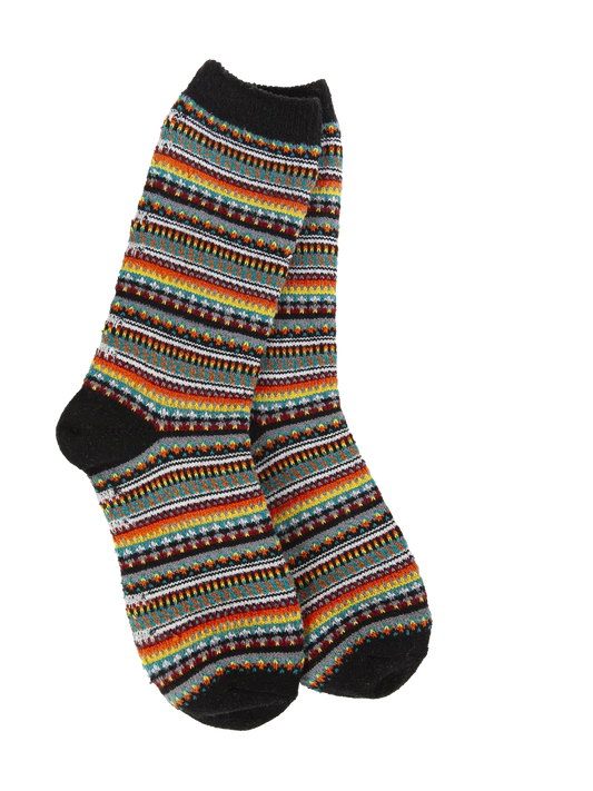 Sock Black Stripe 078 Multi Colored Stripes Women's 76415 