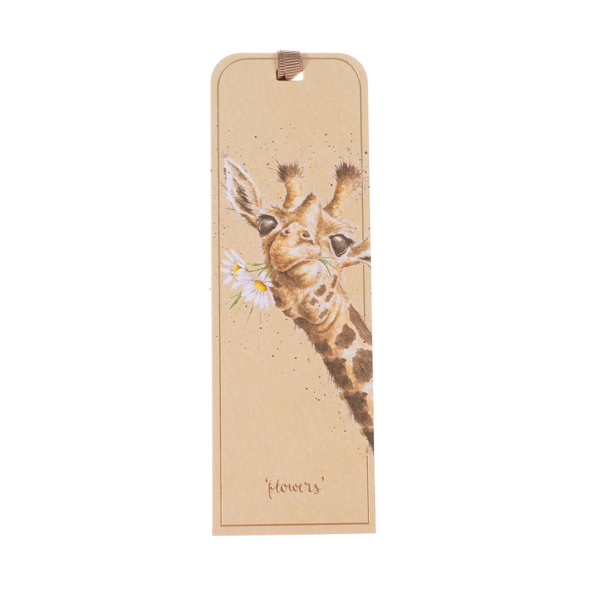 Wrendale Bookmark - Flowers Giraffe - 017 