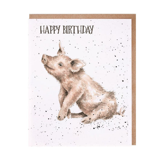 Card - AOC068 - Happy Birthday to a total babe - Piggy 