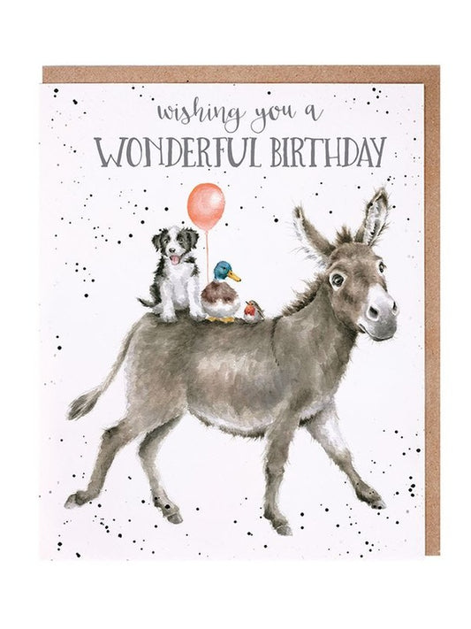 Card Aoc181 Birthday Donkey Ride