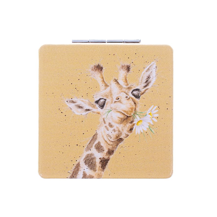 Compact Mirror - MR003 - Flowers Giraffe 