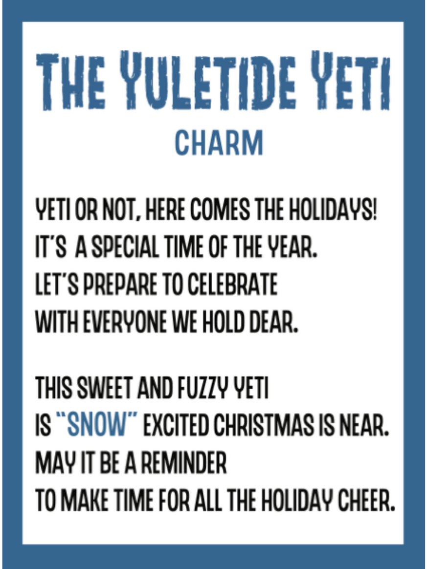 Charm Yuletide Yeti White Ex27127