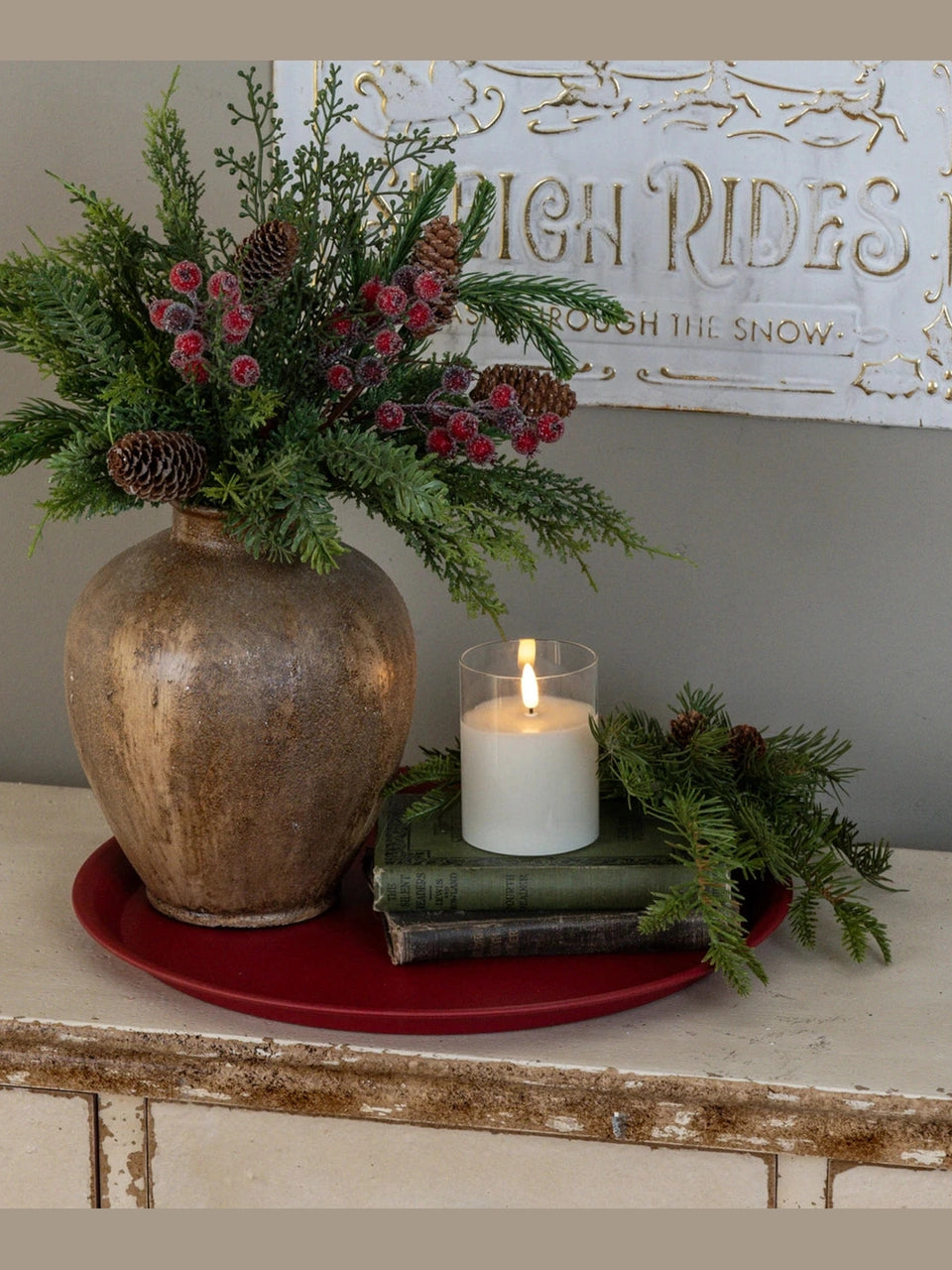 Ragon House- Christmas Metal Tray 15.5"&nbsp; ZH248423