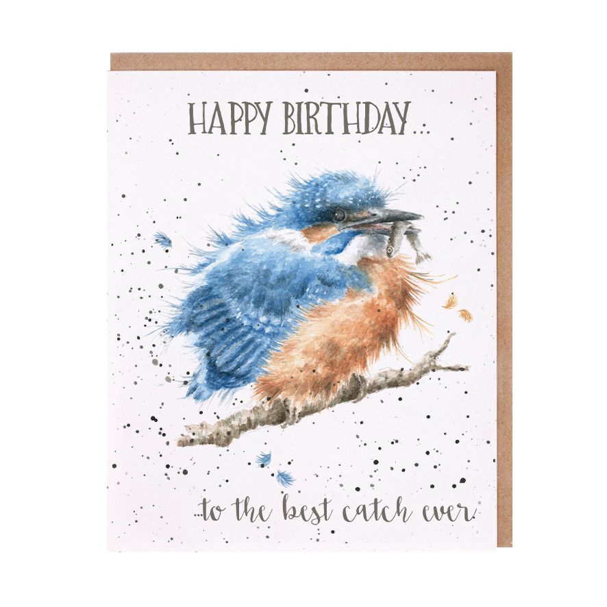 Card - AOC039 - Happy Birthday to the best catch ever - Bird 