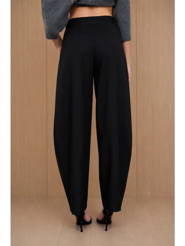 Pants Black High Waist Wide Leg Women's TWS1372BK