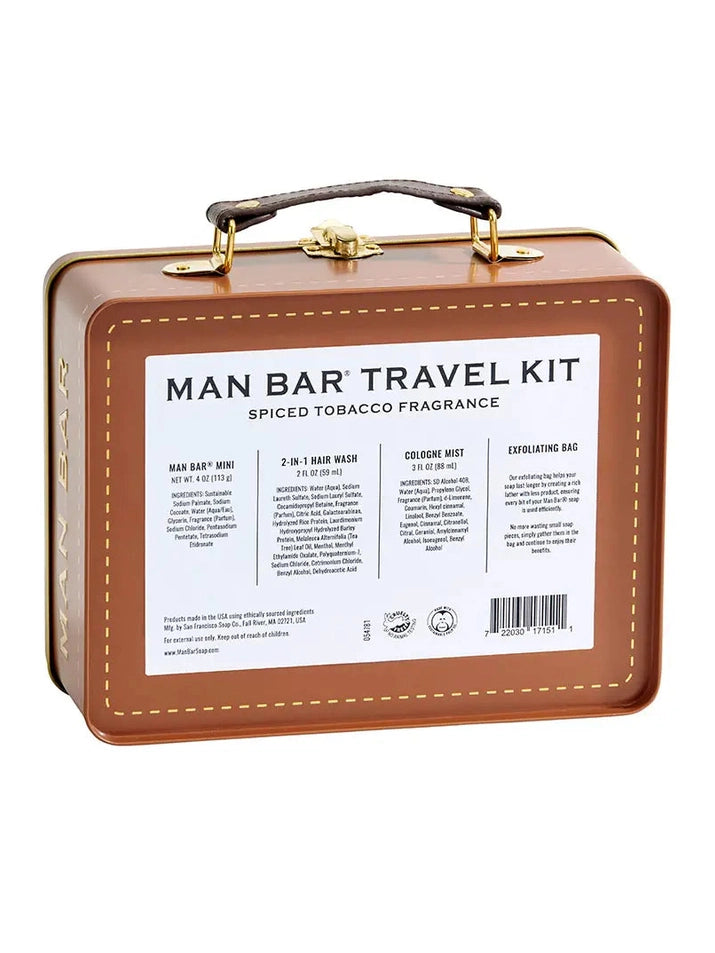 Soap Travel Kit 5 Piece Spiced Tobacco Grooming Kit Men Tks1715