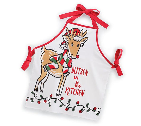 Christmas Apron Blitzen In The Kitchen Men/ Women's A3106 