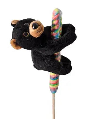 Lollyplush 7" Black Bear With Lolly Pop 0n 14" Stick 200220