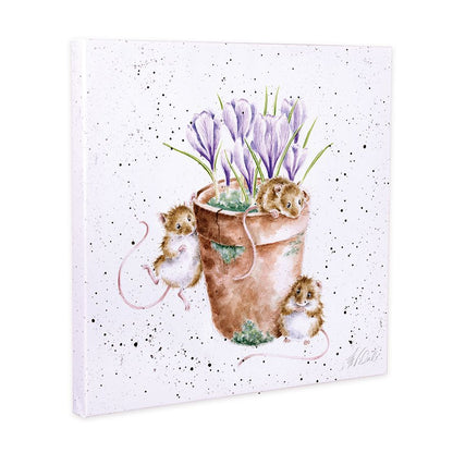 Canvas Art  Mice Flower Pot Cs204 