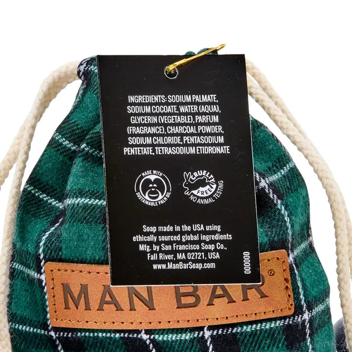 Soap Bag Of Coal Charcoal &Tea Tree Scented4-2oz Bars bOC4904