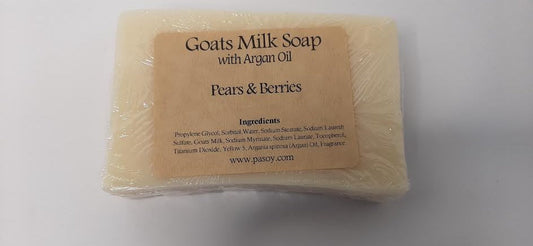 Pears&Berries-Goats Milk BarSoap With Argan-Size.75x2.25x3.75"-79560 