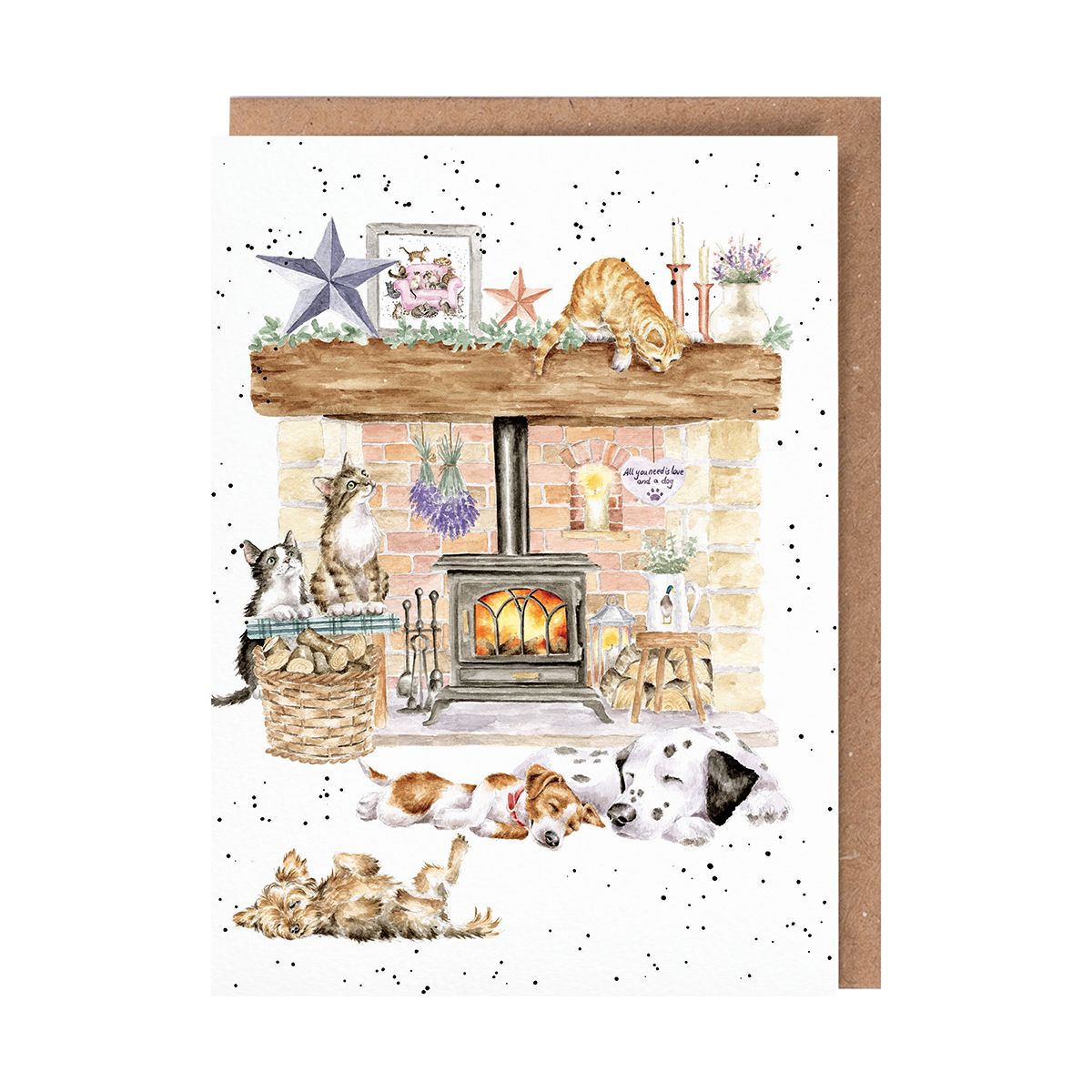 Card Acs211 There's No Place Like Home Pets/Fireplace 