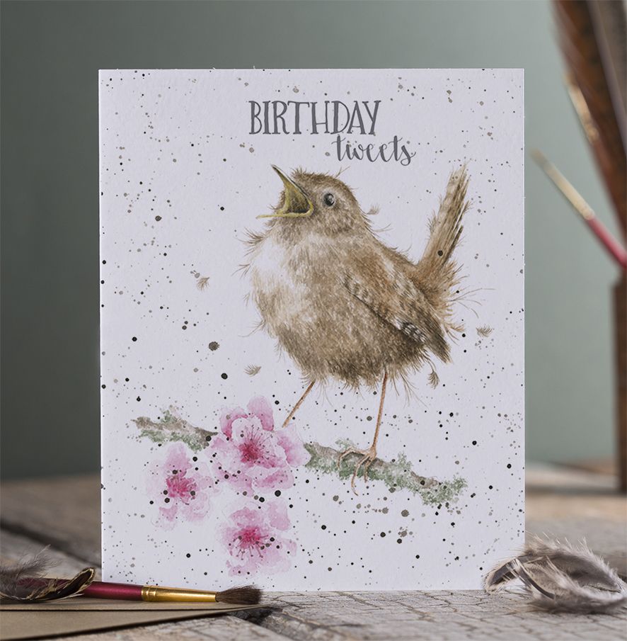 Card Aoc027 Birthday Tweets Sparrow 