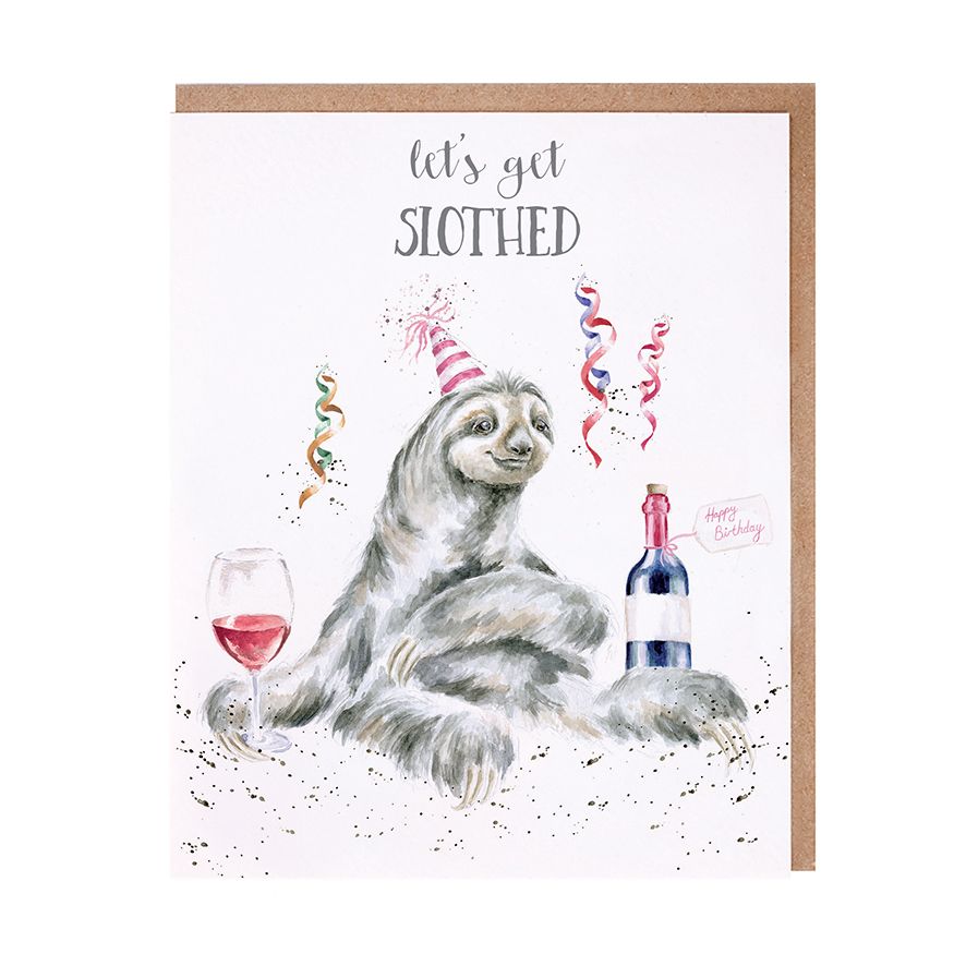 Card Aoc187 Let's Get Slothed&nbsp; Happy Birthday Sloth 