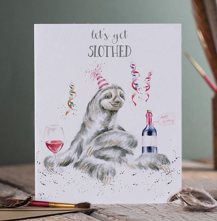 Card Aoc187 Let's Get Slothed&nbsp; Happy Birthday Sloth 