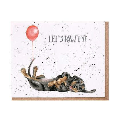 Card  AOC189  Lets Pawty Dog 