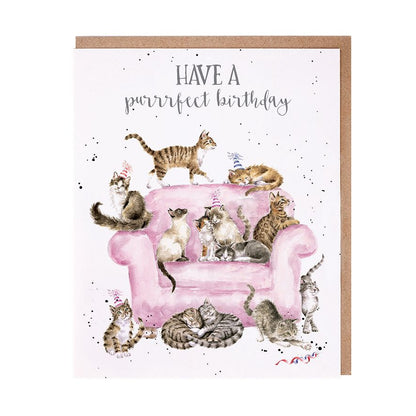 Card Aoc197 A Purrfect Birthday  Cats 