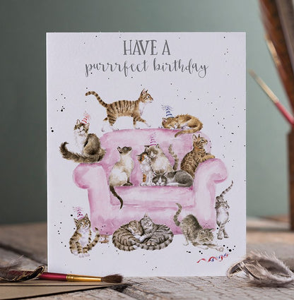 Card Aoc197 A Purrfect Birthday  Cats 