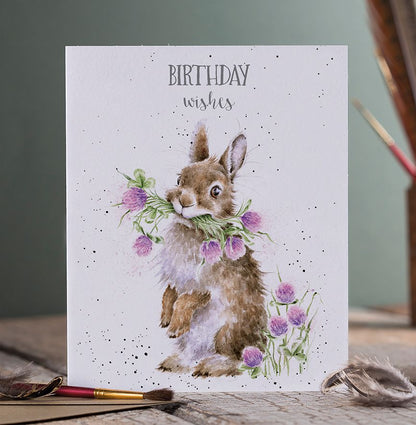 Card Aoc198 Birthday Wishes Rabbit 