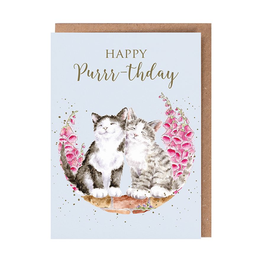 Card Aoc217 Happy Purrthday 2 Cats 