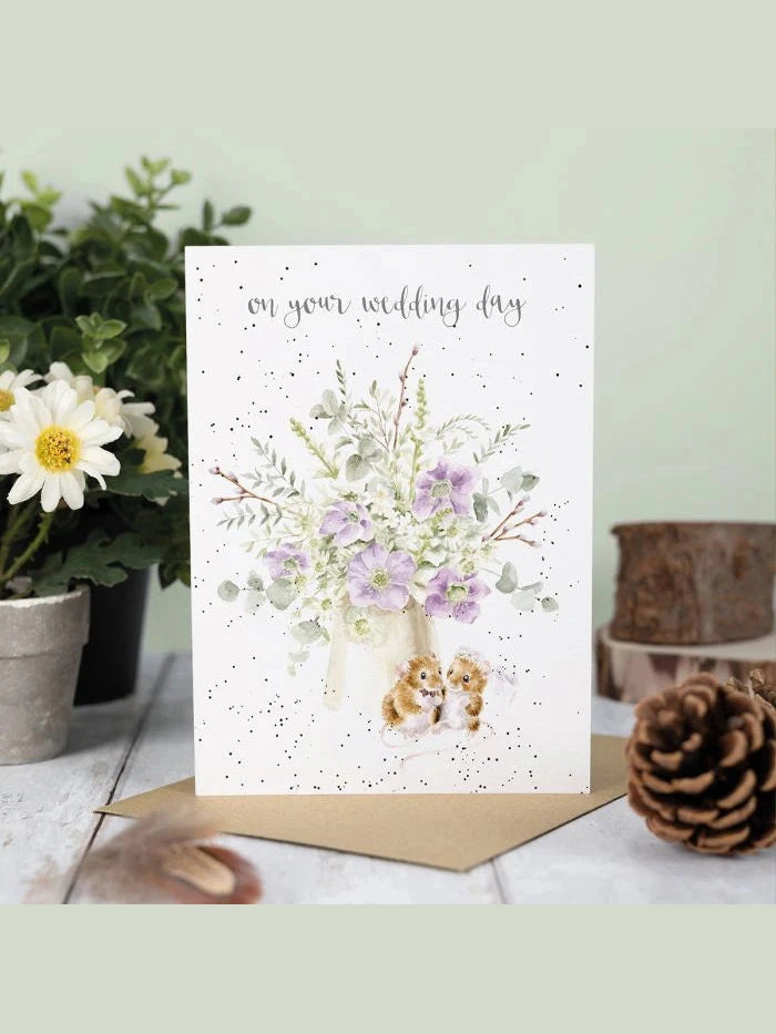 Card Aoc236 On Your Wedding Day Squeaky Hearts Mice