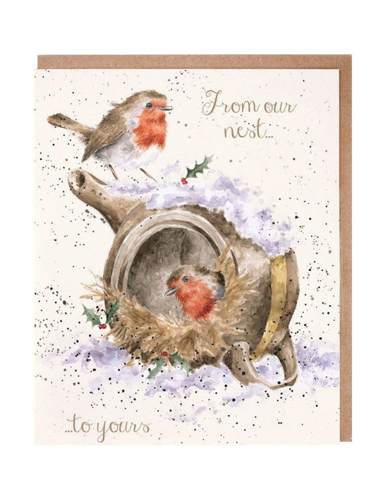 Christmas Card  From Our Nest To Yours Ax059 