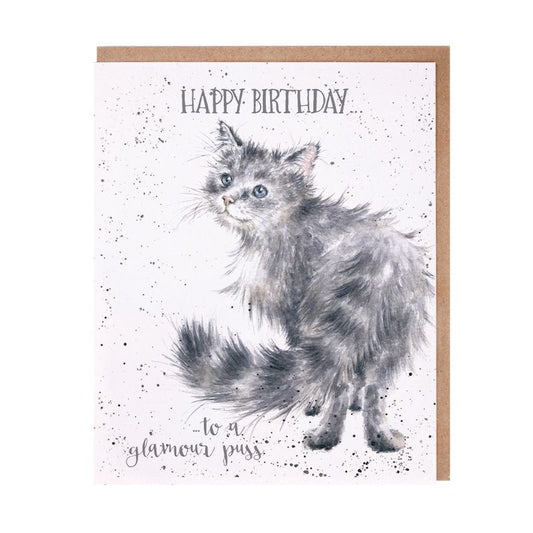 Card - AOC096 Happy Birthday Glamour Puss - Cat 