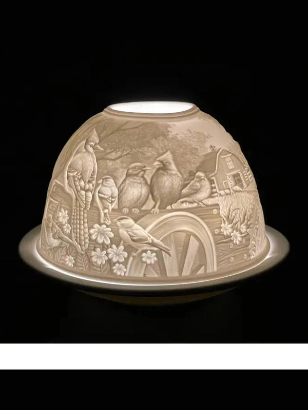 Luumii-Light Dome Barn Porcelain W Led Base LD013