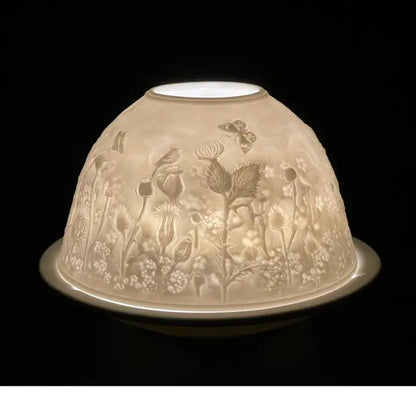 Light Dome Wild FlowerPorcelain W Led Base LD008
