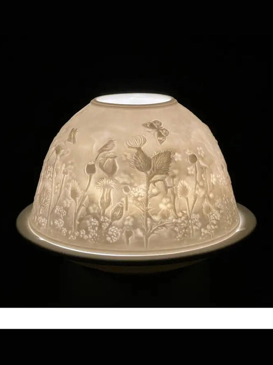 Light Dome Wild FlowerPorcelain W Led Base LD008