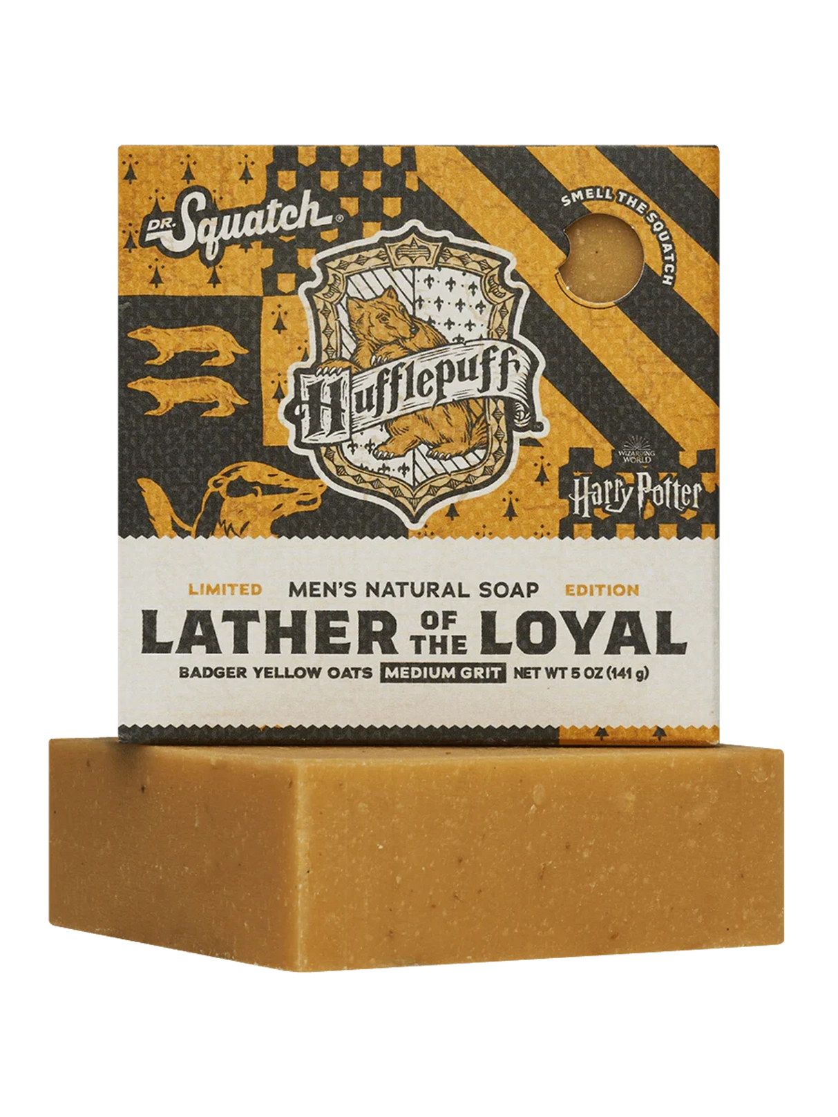 Soap Bar  Harry Potter Huffle Puff Lather The Loyal Medium Grit 5oz Wh-Bar-Hll-01 