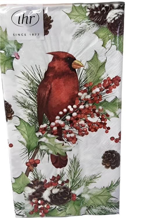 Napkins - Cardinals In Holly Christmas - 16 pc-bf000253 