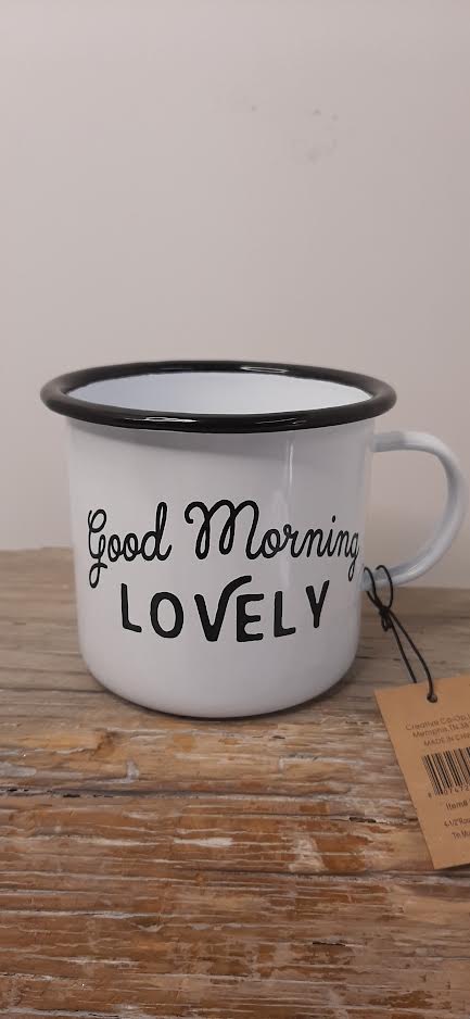 Good morning lovely-white metal cup-Creation-da6862a 