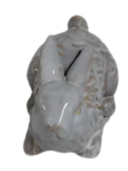 Rabbit Ceramic Blue/Beige 6 x 3.5" 11722 